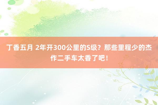 丁香五月 2年开300公里的S级？那些里程少的杰作二手车太香了吧！