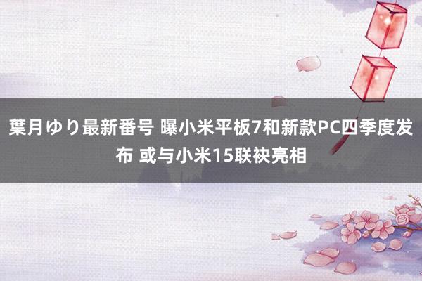 葉月ゆり最新番号 曝小米平板7和新款PC四季度发布 或与小米15联袂亮相