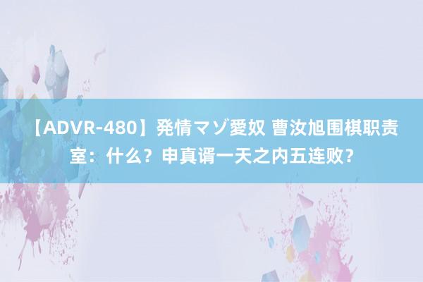 【ADVR-480】発情マゾ愛奴 曹汝旭围棋职责室：什么？申真谞一天之内五连败？