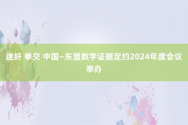 迷奸 拳交 中国—东盟数字证据定约2024年度会议举办